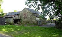 The lower entrance to the farm yard and the old threshing barn
