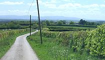 Approaching the farm on the top road